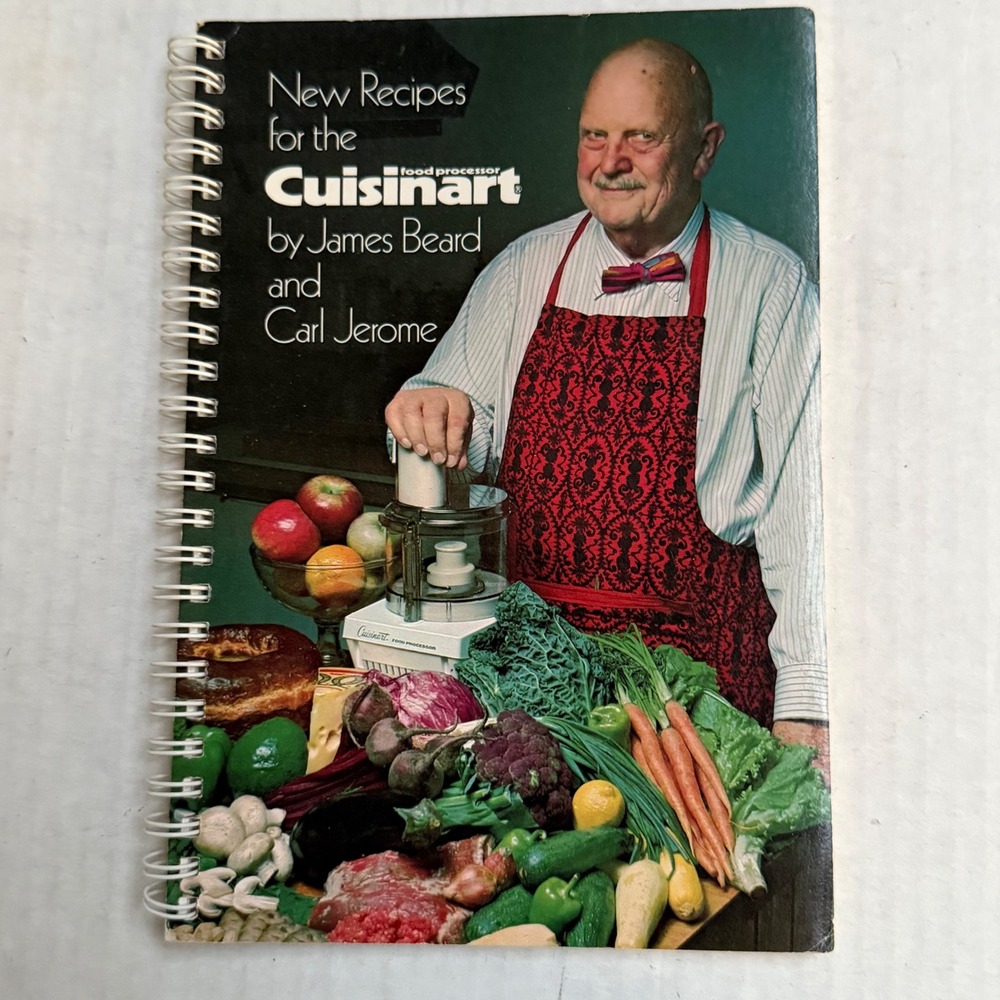Vintage Cuisinart Cookbook James Beard Carl Jerome 1978 Spiral Food Processor